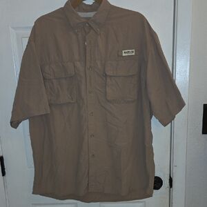 Magellan Outdoors Men's Brown Short Sleeve Shirt Jacket